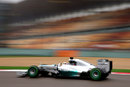 Lewis Hamilton on intermediate tyres in qualifying