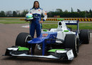 Simona de Silvestro poses for a photo during her test weekend with Sauber