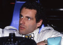Roland Ratzenberger sits in his cockpit during testing