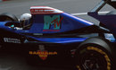 David Brabham carries a tribute to team-mate Roland Ratzenberger, who died at Imola