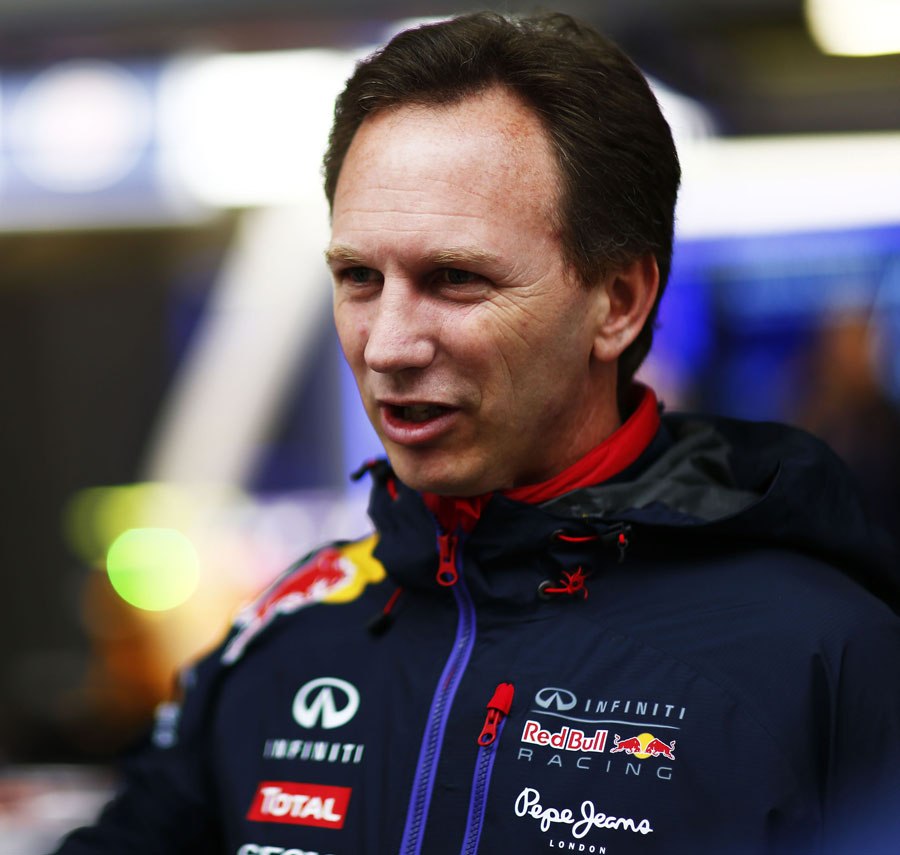 Christian Horner in the Shanghai paddock during qualifying