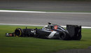 Adrian Sutil brings his Sauber to a stop off track