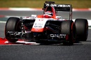 Marussia's Jules Bianchi takes a corner