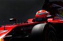 Kimi Raikkonen at the wheel of his Ferrari