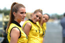 Grid girls look on ahead of the race