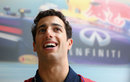Daniel Ricciardo during a press conference in the Red Bull Energy Station