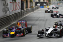 Sebastian Vettel slows with a turbo issue