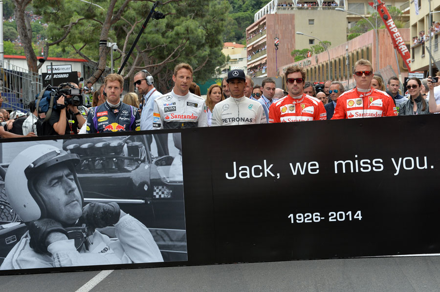 The five former world champions pay tribute to the late Sir Jack Brabham
