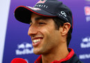 Daniel Ricciardo talks to the media in Montreal
