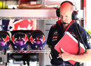 Adrian Newey in the Red Bull garage