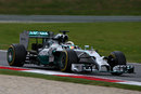 Lewis Hamilton behind the wheel of the Mercedes in Friday practice
