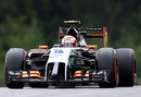 Sergio Perez on track during Friday practice