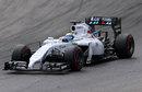 Felipe Massa turns in during qualifying