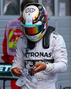 Lewis Hamilton in parc ferme after spinning out of qualifying