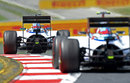 Felipe Massa leads Valtteri Bottas on track
