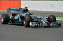 Nico Rosberg on the hard tyre during FP1