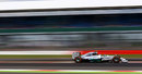 A side on shot of Nico Rosberg on Friday
