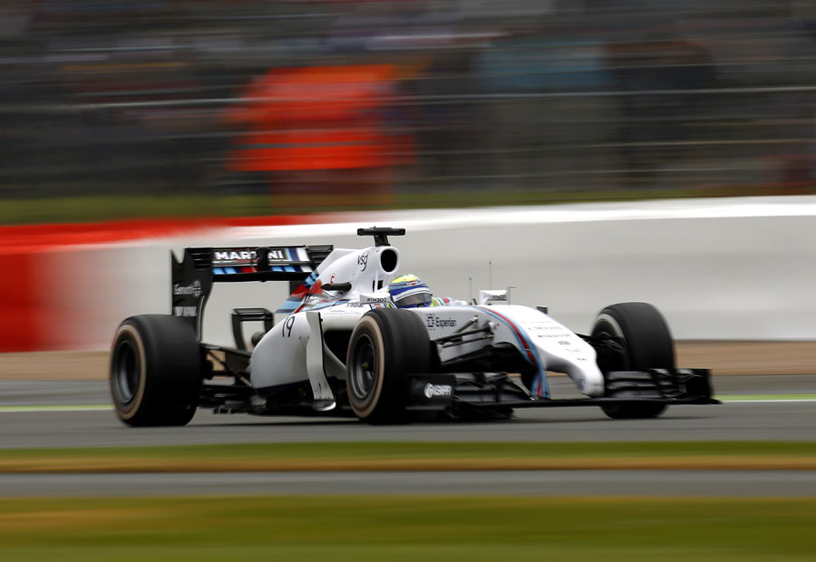 Felipe Massa heads down a straight