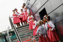 Grid girls in the paddock ahead of the race