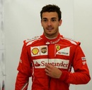 Jules Bianchi waits to start another run during his test at Silverstone
