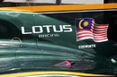 Lotus Racing cars adorned with Malaysia branding
