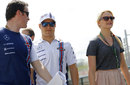 Valtteri Bottas arrives at the Hungaroring with girlfriend Emilia Pikkarainen