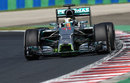 Lewis Hamilton on track in the Mercedes W05 Hybrid