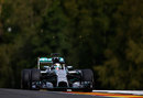 Sparks fly as Lewis Hamilton crests Eau Rouge