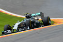 Nico Rosberg comes through Eau Rouge on Friday