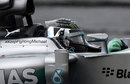 Nico Rosberg navigates his way through a corner in qualifying