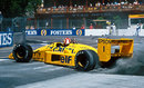 Nelson Piquet recovers from a spin in the Lotus