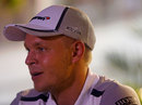 Kevin Magnussen chats to the media