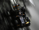 Nico Hulkenberg powers gets the power down in the Force India