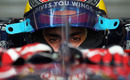 Sebastien Buemi looks down the nose of his Toro Rosso