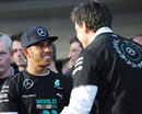 Lewis Hamilton and Toto Wolff celebrates Mercedes' constructors' crown