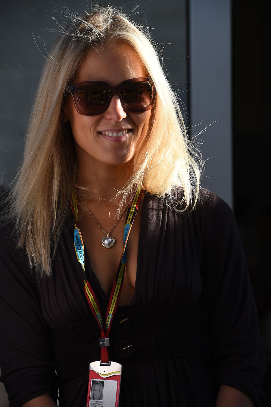 Jennifer Beck, girlfriend of Adrian Sutil, in the Austin paddock
