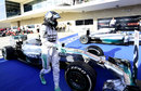 Nico Rosberg walks from his car in parc ferme