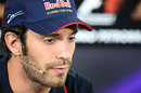 Jean-Eric Vergne talks to the media in Thursday's press conference