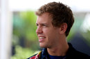 Sebastian Vettel in the paddock