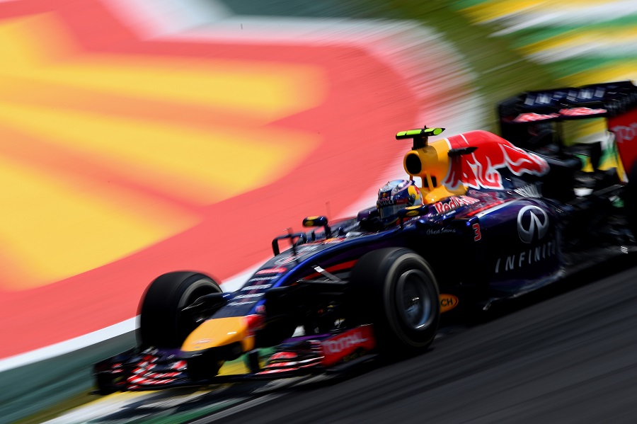 Red Bull's Daniel Ricciardo puts his foot down
