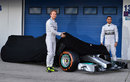 Nico Rosberg and Lewis Hamilton unveil the Mercedes W05