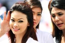 Malaysian grid girls on grand prix Sunday