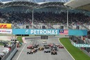 The start of the 2010 Malaysian Grand Prix