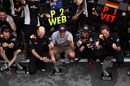 The Red Bull Racing team celebrates victory