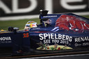 Jean-Eric Vergne drives the Toro Rosso, carrying a message to its Austrian base