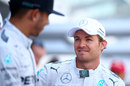 Nico Rosberg and Lewis Hamilton pose for a photo ahead of the season finale
