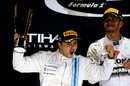Felipe Massa celebrates second position on the podium