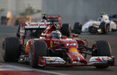 Fernando Alonso on track during his final Ferrari race