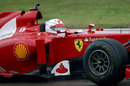 Sebastian Vettel behind the wheel of a 2012 Ferrari at Fiorano