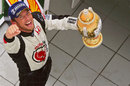 Jenson Button celebrates his first grand prix victory